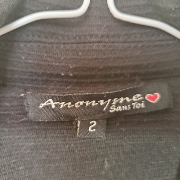 Black Blazer Anonyme Sans Toi Size 2 (Fits XS) - Picture 5 of 8